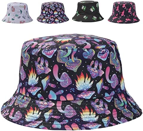 Gadfary Reversible Bucket Hat for Women Double Side Wear Summer Bucket Hat, Girls Cute Everyday Bucket Cap
