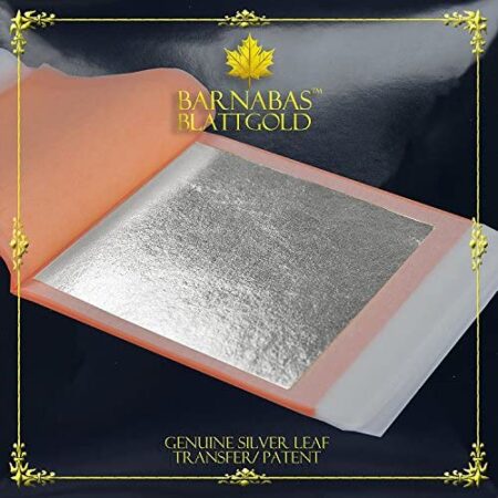 Barnabas:genuine Silver Leaf, 25 Sheets 95mm (Transfe/patent) by BARNABAS BLATTGOLD
